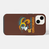 Coque Pour iPhone 14 cacahuètes | Snoopy Surboard Longboard Competition (Verso Horizontal)