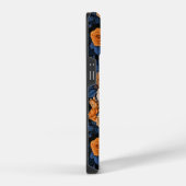 Coque Pour iPhone 14 Caché dans les roses, orange et bleu (Côté droit)