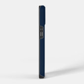 Coque Pour iPhone 14 Cadre supérieur exécutif moderne unique bleu marin (Côté droit)