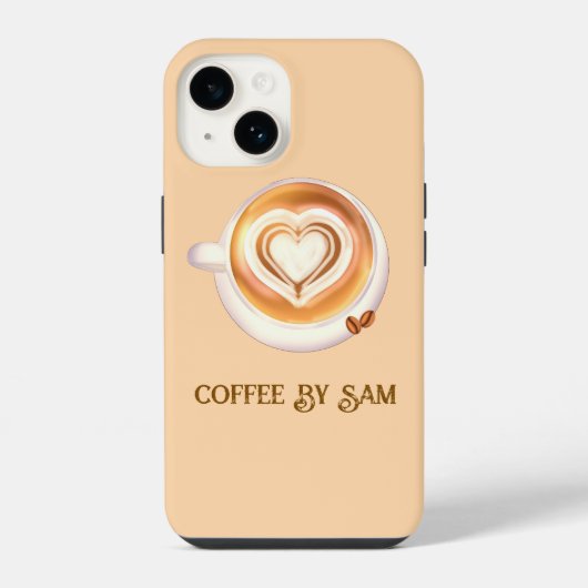 Coque Pour iPhone 14 Café Cappuccino (Verso)