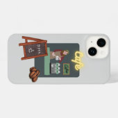Coque Pour iPhone 14 Cafe phone case (Verso Horizontal)