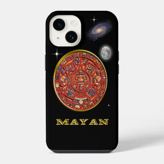 Coque Pour iPhone 14 Calendrier maya (Verso)