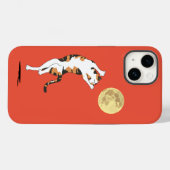 Coque Pour iPhone 14 Calico Cat Moon Danser Coque-Mate coque iphone (Verso (horizontal))