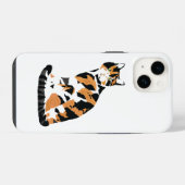 Coque Pour iPhone 14 Calico chat assis (Verso Horizontal)