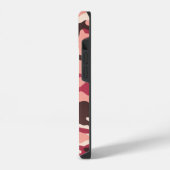 Coque Pour iPhone 14 Camo rose avec initiales (Côté gauche)