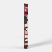 Coque Pour iPhone 14 Camo rose avec initiales (Côté droit)