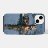 Coque Pour iPhone 14 Canard avec le bec ouvert (Verso Horizontal)