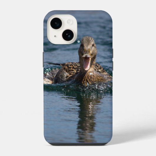 Coque Pour iPhone 14 Canard avec le bec ouvert (Verso)