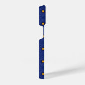 Coque Pour iPhone 14 Canard sur bleu avec kaléidoscope jaune iPhone 14  (Côté droit)