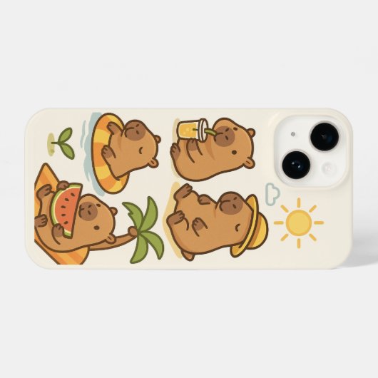 Coque Pour iPhone 14 Capybara Phone case (Verso Horizontal)