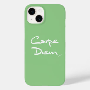 Coque Pour iPhone 14 CARPE DIEMGreen coque iphone Cool de typographie b