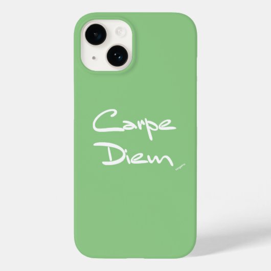 Coque Pour iPhone 14 CARPE DIEMGreen coque iphone Cool de typographie b (Verso)