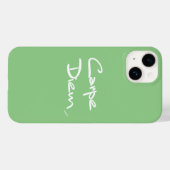 Coque Pour iPhone 14 CARPE DIEMGreen coque iphone Cool de typographie b (Verso (horizontal))