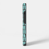 Coque Pour iPhone 14 Carreaux Bleus (Côté gauche)