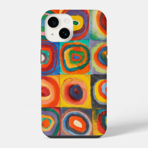 Coque Pour iPhone 14 Carrés Cercles Kandinsky