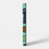 Coque Pour iPhone 14 CARRÉS DIAG mélangés (Côté gauche)