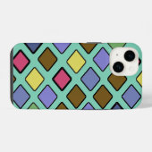 Coque Pour iPhone 14 CARRÉS DIAG mélangés (Verso Horizontal)