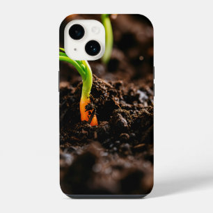 Coque Pour iPhone 14 Carrot Sprout – Garden Growth Close-Up
