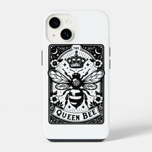 Coque Pour iPhone 14 Carte de tarot de la reine abeille (Verso)