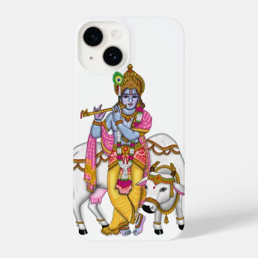 Coque Pour iPhone 14 Case téléphonique Lord Krishna (Verso)