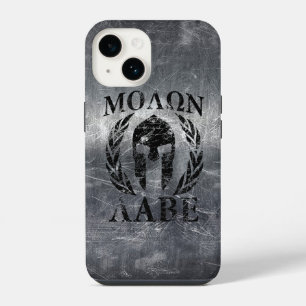 Coque Pour iPhone 14 Casque de Spartiate Molon Labe Laurier
