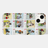 Coque Pour iPhone 14 Cat Alphabet, Louis Wain Coque-Mate coque iphone (Verso (horizontal))