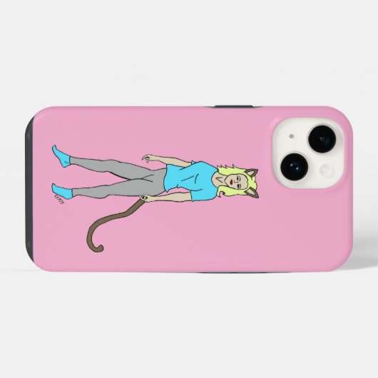 Coque Pour iPhone 14 catgirl (Verso Horizontal)