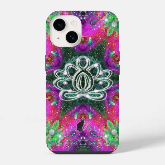 Coque Pour iPhone 14 Celestial Zen Lotus Coque-coque iphone Mate (Verso)