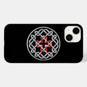 Coque Pour iPhone 14 Celtic noeud rouge iPhone 14 Coque (Verso (horizontal))