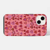 Coque Pour iPhone 14 Cent cœurs (Verso Horizontal)