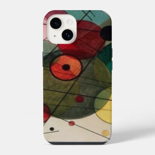 Coque Pour iPhone 14 Cercles abstraits de Kandinsky (Verso)
