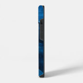 Coque Pour iPhone 14 Cercles de lune bleue (Côté gauche)
