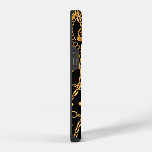 Coque Pour iPhone 14 Chaîne dorée (Côté droit)