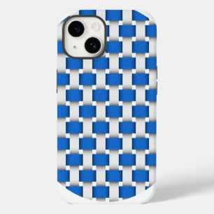 Coque Pour iPhone 14 Chaise de plage tissée bleu et blanc Design de tis