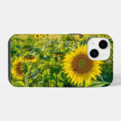Coque Pour iPhone 14 Champ de Tournesols Dorés (Verso Horizontal)