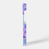 Coque Pour iPhone 14 Champignons et fleurs de rêve Turquoise violet (Côté gauche)