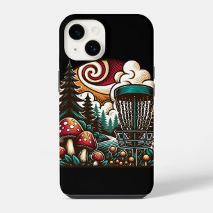 Coque Pour iPhone 14 Champignons Pop Art et parcours de Disc Golf Ai Ar