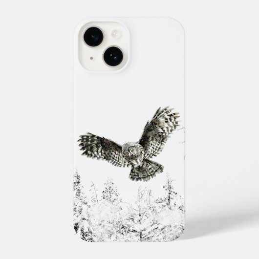 Coque Pour iPhone 14 Chasse à l'aquarelle Chouette Oiseau Wildife Natur (Verso)