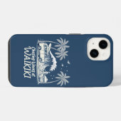 Coque Pour iPhone 14 Chasser les vagues à Waikiki (Verso Horizontal)