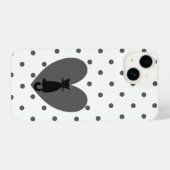 Coque Pour iPhone 14 Chat à pois (Verso Horizontal)