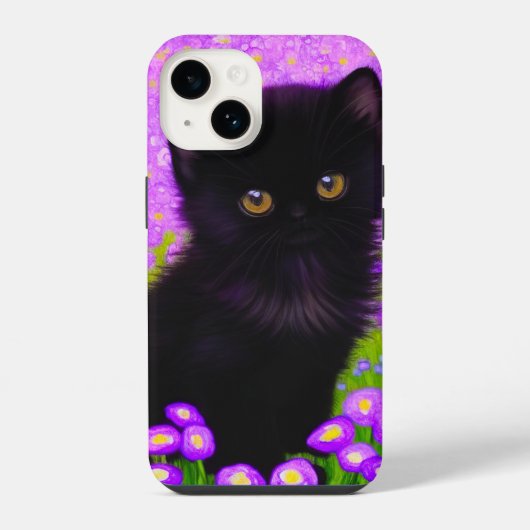Coque Pour iPhone 14 Chat de Gustav Klimt (Verso)