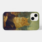 Coque Pour iPhone 14 Chat de Mona Lisa (Verso Horizontal)