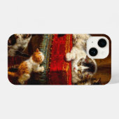 Coque Pour iPhone 14 Chat et chatons Jouer avec chaise (Verso Horizontal)