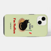 Coque Pour iPhone 14 Chat et pizza (Verso Horizontal)