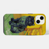 Coque Pour iPhone 14 Chat noir de Van Gogh (Verso Horizontal)