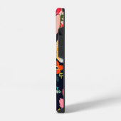 Coque Pour iPhone 14 Chat Patchwork Floral (Côté gauche)