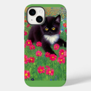 Coque Pour iPhone 14 Chat smoking Gustav Klimt