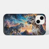 Coque Pour iPhone 14 Château de Leopard de Neige Levée de soleil réflex (Verso Horizontal)