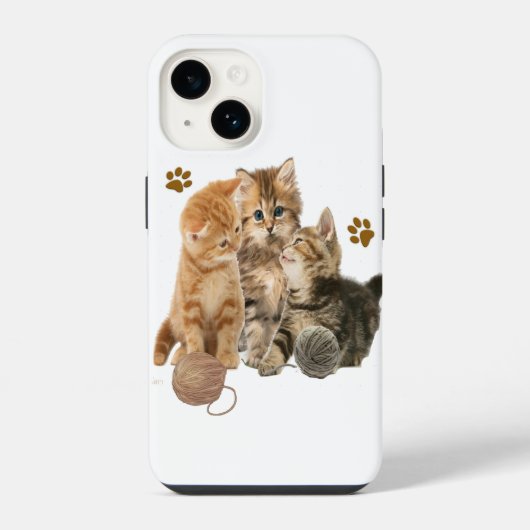 Coque Pour iPhone 14 Chats (Verso)