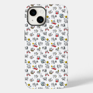 Coque Pour iPhone 14 Chats drôles, lait et magie.